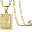 14K Gold Plated Square Letter Capital Necklace