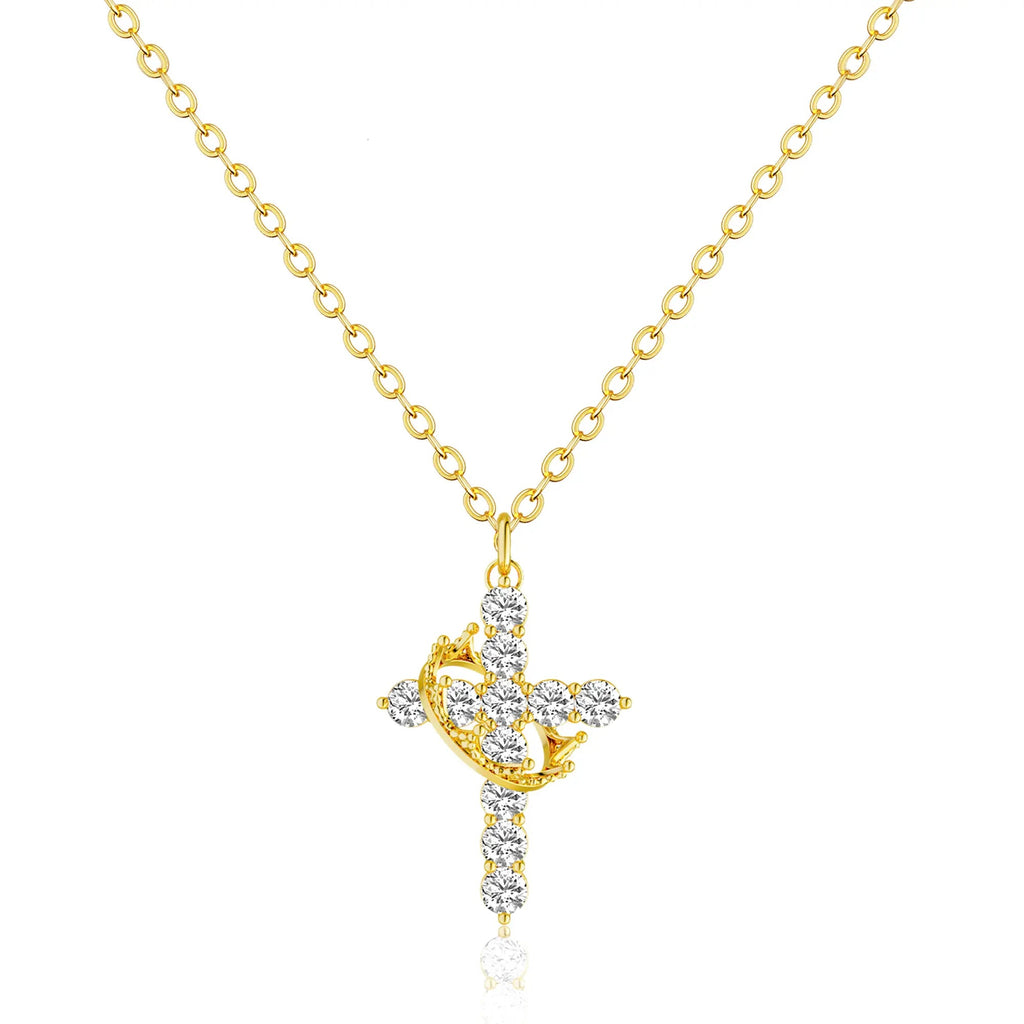 Crown Cross Necklace