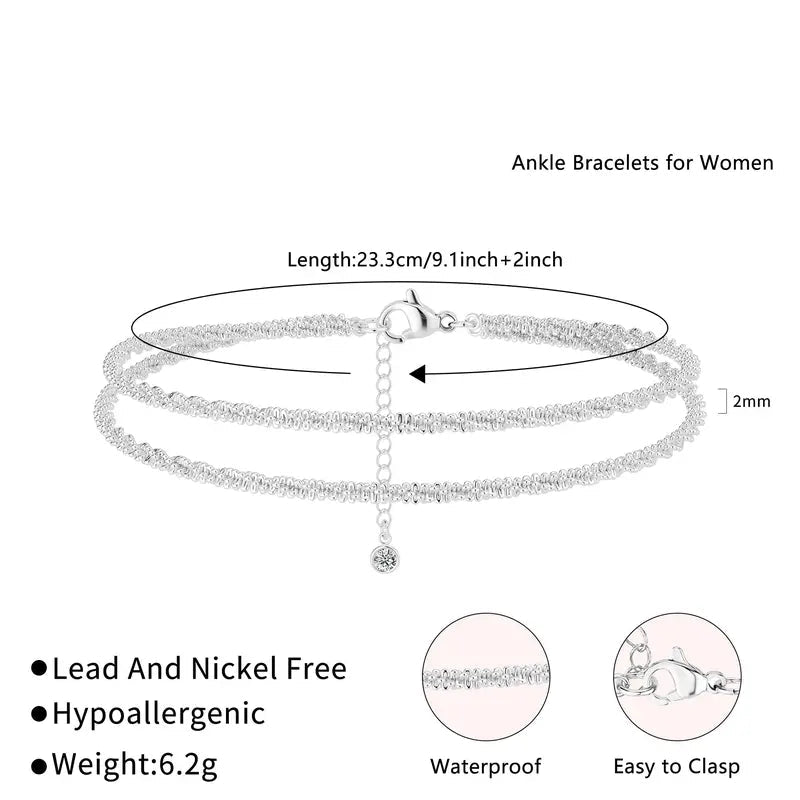 Dainty Layered Anklet