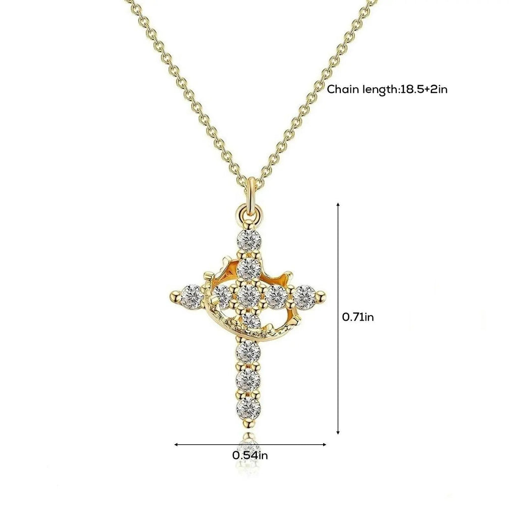 Crown Cross Necklace