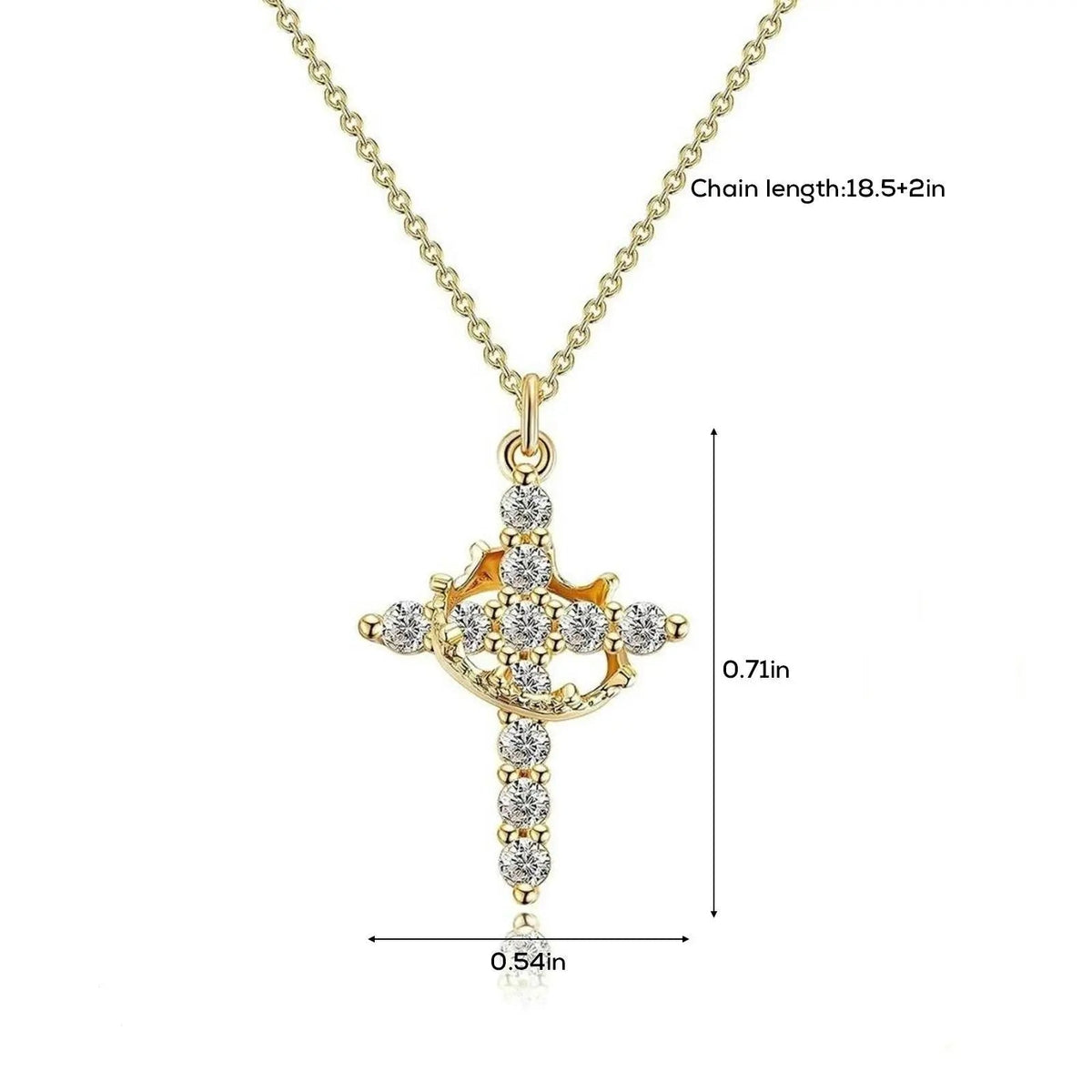 Crown Cross Necklace