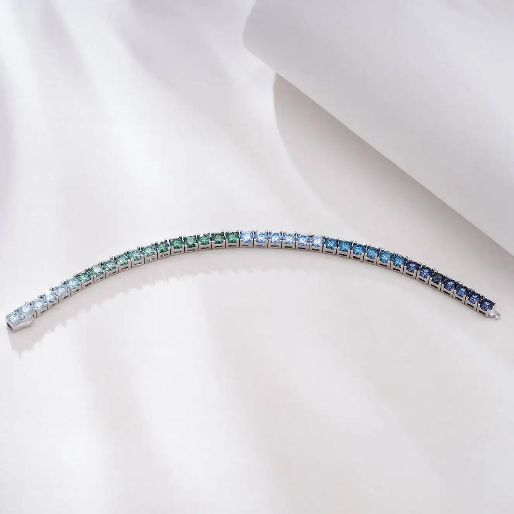 D VVS1 Moissanite Tennis Bracelet – 925 Sterling Silver, 4MM