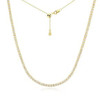 Heart Moissanite Tennis Necklace – 925 Sterling Silver