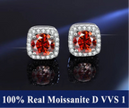 S925 Sterling Silver Moissanite Stud Earrings – Unisex Fine Jewelry