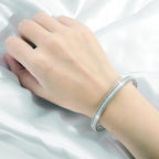 2MM D Moissanite Hoop Bangle – S925 Sterling Silver