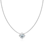 D VVS1 Moissanite Pendant Necklace – 925 Sterling Silver