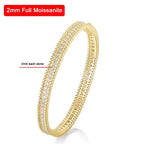 2MM D Moissanite Hoop Bangle – S925 Sterling Silver