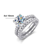 Luxury Moissanite Engagement Ring – 925 Sterling Silver