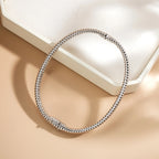 2MM D Moissanite Hoop Bangle – S925 Sterling Silver