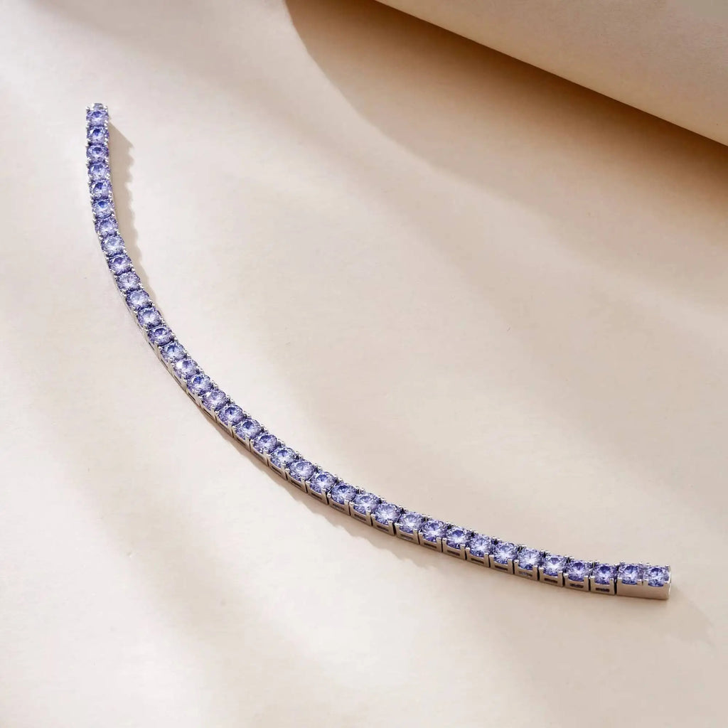 D VVS1 Moissanite Tennis Bracelet – 925 Sterling Silver, 4MM