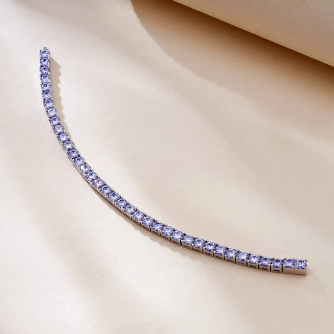 D VVS1 Moissanite Tennis Bracelet – 925 Sterling Silver, 4MM Main Image