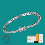 Moissanite Tennis Bracelet – 925 Sterling Silver, GRA Certified