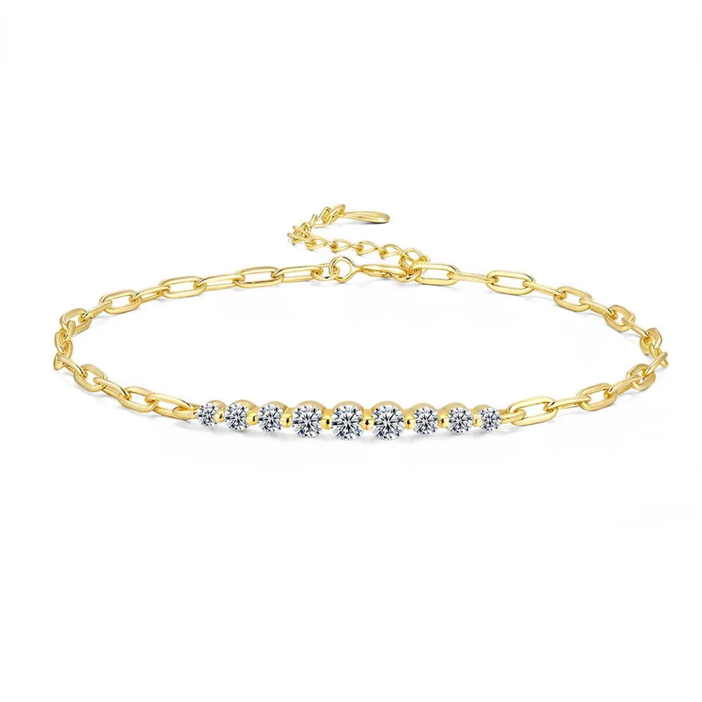 D VVS1 Moissanite Tennis Bracelet – 925 Sterling Silver, GRA Certified