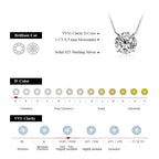 1CT Moissanite Pendant Necklace – 925 Sterling Silver