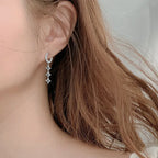 S925 D-Color Moissanite Dangle Earrings – Elegant Fringe Design