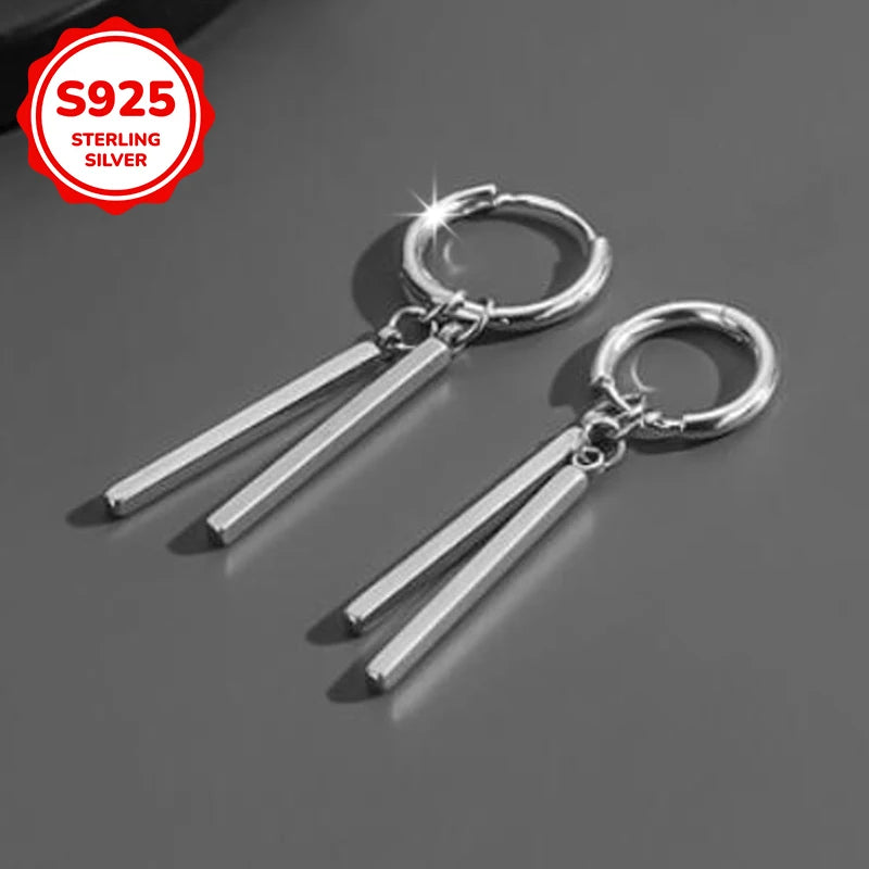 925 Sterling Silver Double Stick Earrings