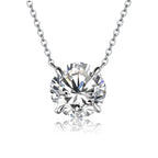 1CT Moissanite Pendant Necklace – 925 Sterling Silver