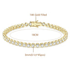 D VVS1 Moissanite Tennis Bracelet – 14K Gold Filled
