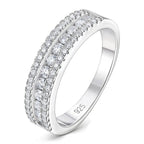 Moissanite Wedding Band – 925 Sterling Silver Elegant Ring