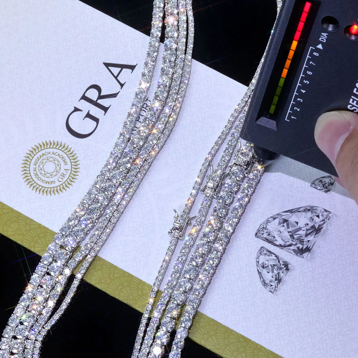 Moissanite Tennis Bracelet – 925 Sterling Silver, GRA Certified