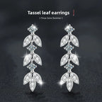 S925 D-Color Moissanite Dangle Earrings – Elegant Fringe Design