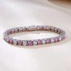 D VVS1 Moissanite Tennis Bracelet – 925 Sterling Silver, 4MM