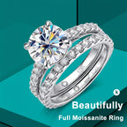 Luxury Moissanite Engagement Ring – 925 Sterling Silver