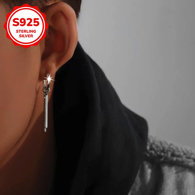 925 Sterling Silver Double Stick Earrings Hover Image