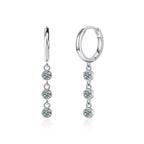 S925 D-Color Moissanite Dangle Earrings – Elegant Fringe Design