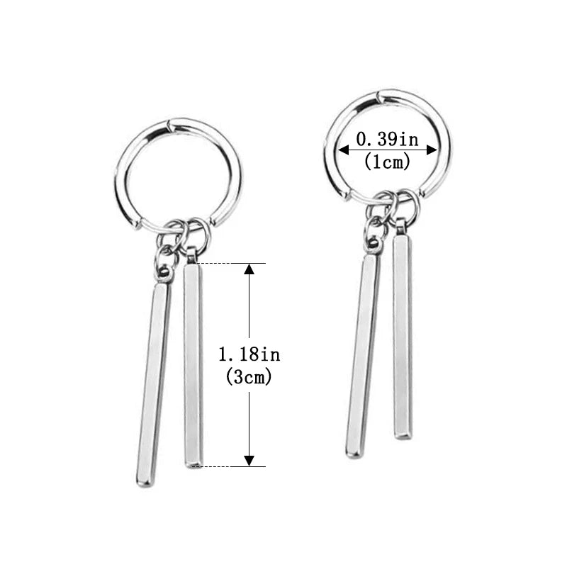 925 Sterling Silver Double Stick Earrings