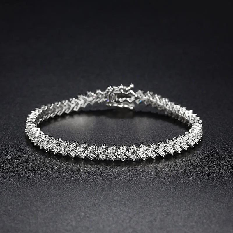 D VVS1 Moissanite Tennis Bracelet – 925 Sterling Silver