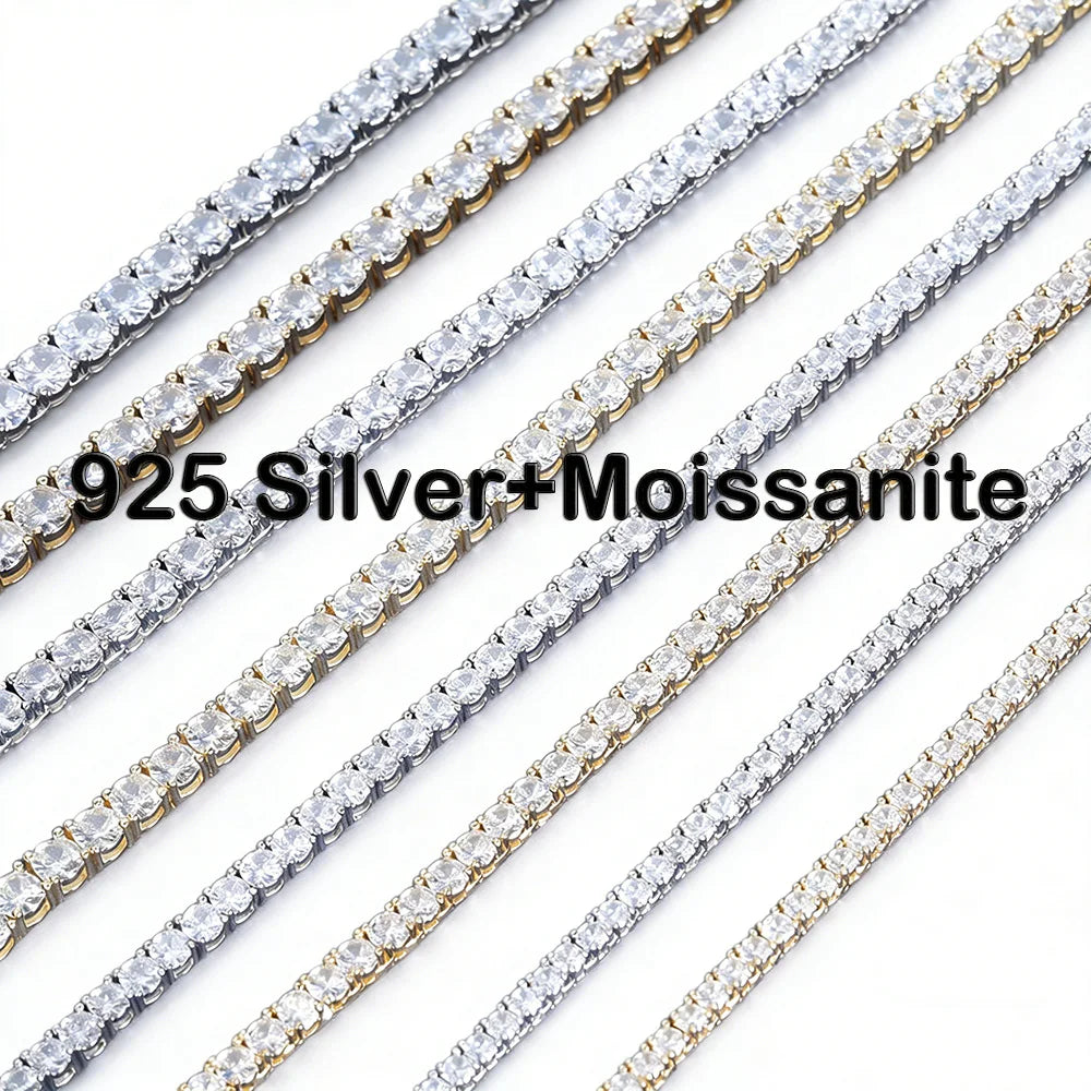 Moissanite Tennis Bracelet – S925 Sterling Silver, GRA Certified