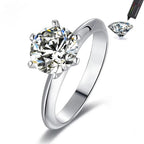 Luxury Moissanite Diamond Ring – Sterling Silver