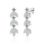 S925 D-Color Moissanite Dangle Earrings – Elegant Fringe Design