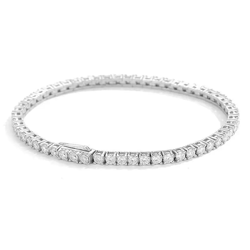 D VVS1 Moissanite Tennis Bracelet – 925 Sterling Silver, 4MM