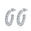 D VVS1 Moissanite Hoop Earrings – 925 Sterling Silver, GRA Certified