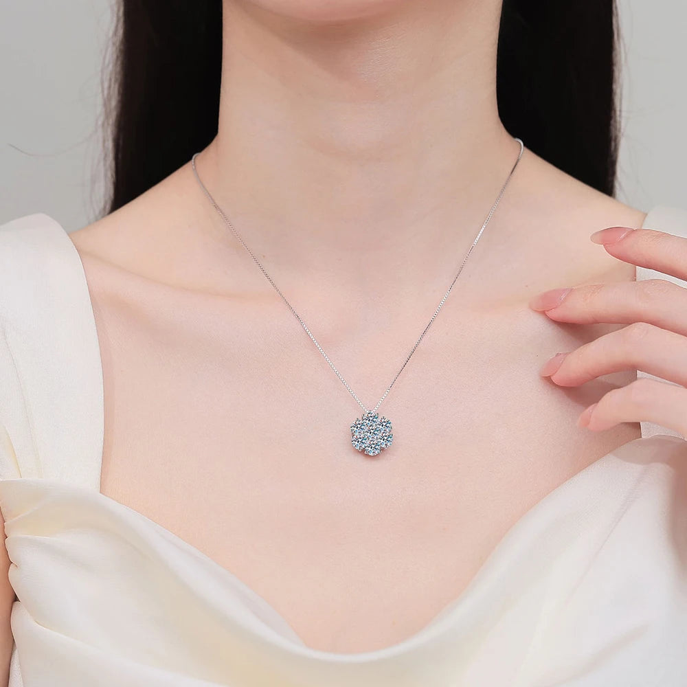 D VVS1 Moissanite Pendant Necklace – 925 Sterling Silver