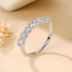 3.5MM D VVS1 Moissanite Ring – 925 Sterling Silver Eternity Band