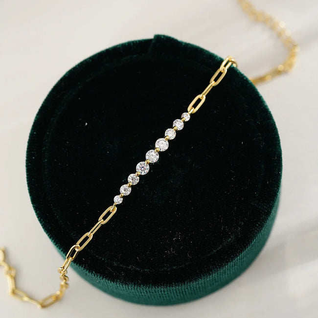 D VVS1 Moissanite Tennis Bracelet – 925 Sterling Silver, GRA Certified Main Image
