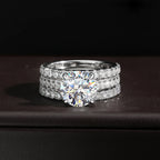 Luxury Moissanite Engagement Ring – 925 Sterling Silver