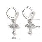 925 Sterling Silver Cross Earrings