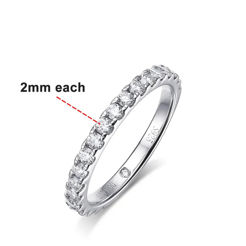 Luxury Moissanite Engagement Ring – 925 Sterling Silver