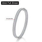 2MM D Moissanite Hoop Bangle – S925 Sterling Silver