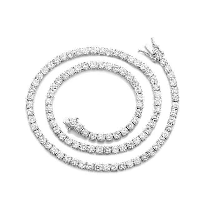 Moissanite Tennis Bracelet – 925 Sterling Silver, GRA Certified Hover Image