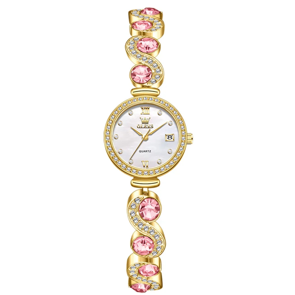 OLEVS 5633 Quartz Watch – Stainless Steel with Calendar