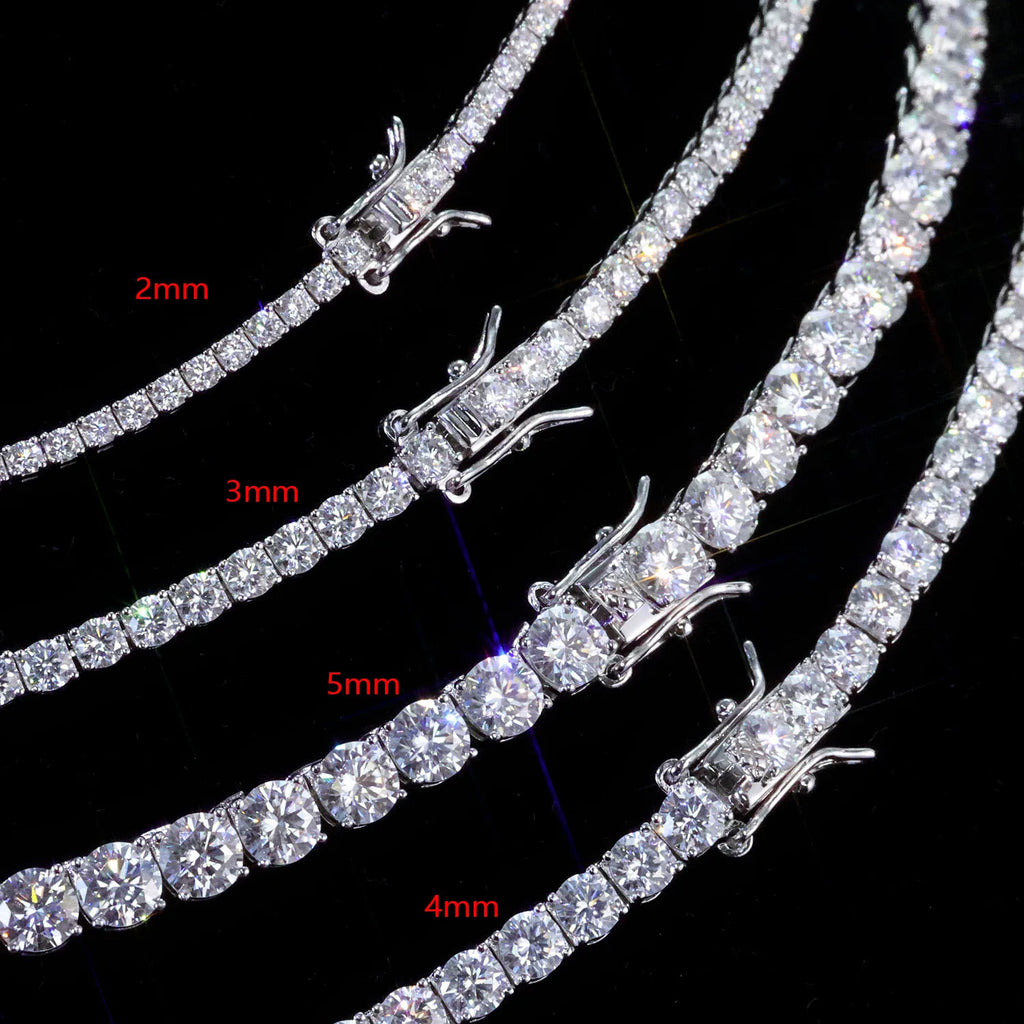 Moissanite Tennis Bracelet – S925 Sterling Silver, GRA Certified