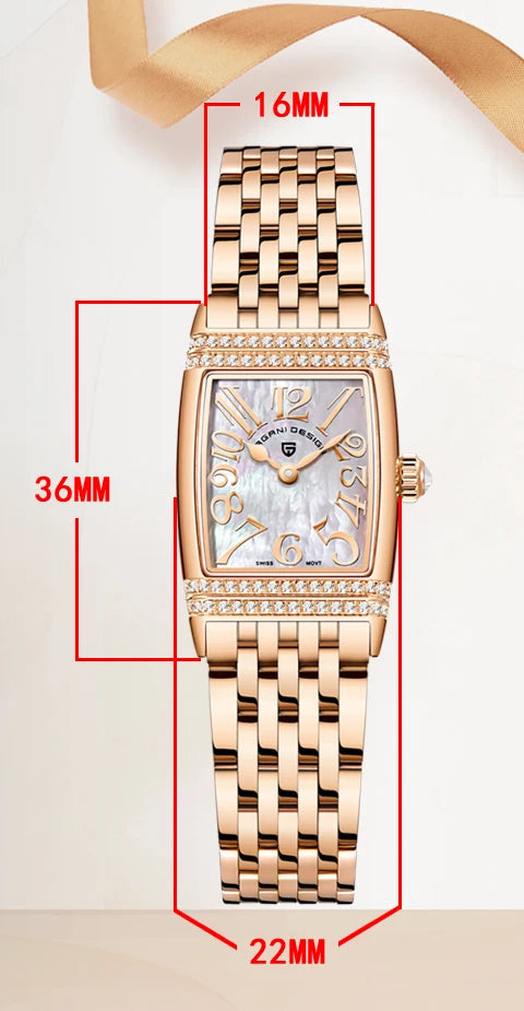 PAGANI DESIGN PD1737 Women's Quartz Watch – Sapphire & Stainless Steel