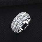 8.46CTTW Moissanite Iced-Out Ring – 925 Sterling Silver