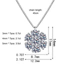 D VVS1 Moissanite Pendant Necklace – 925 Sterling Silver