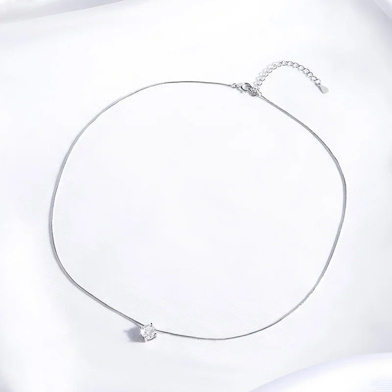 D VVS1 Moissanite Pendant Necklace – 925 Sterling Silver